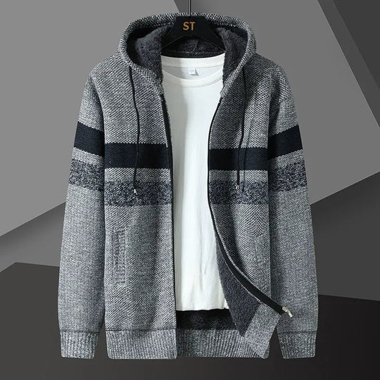 Heren Vest Met Rits en Capuchon Voor Comfortabele Casual Stijl 0