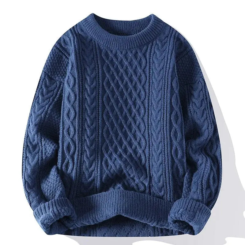Heren Vintage Casual Trui Relaxed Fit Katoen 9