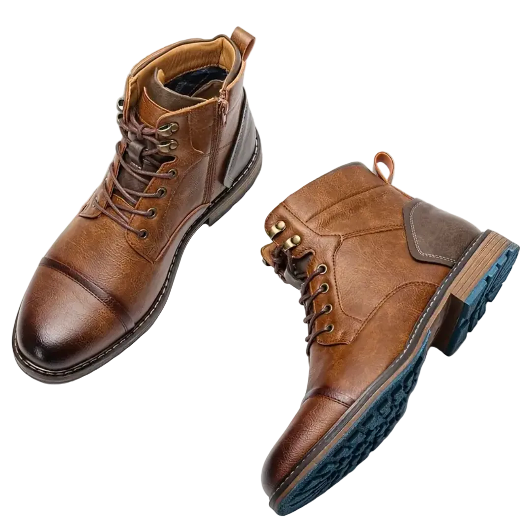 Heren Vintage Leren Schoenen Stijlvol 5