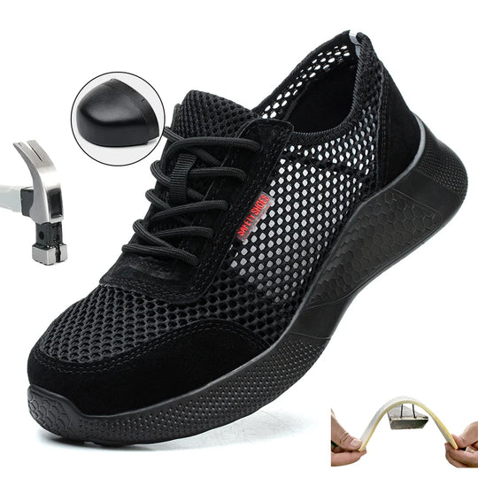 Heren Werkschoenen S3 Lichtgewicht Sneakers met Stalen Teen 0