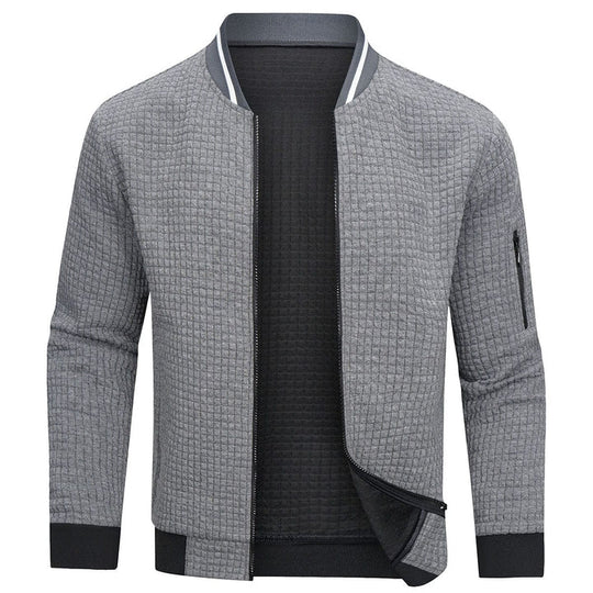 Heren Winterjack Minimalistisch Met Monochroom Rasterpatroon 1