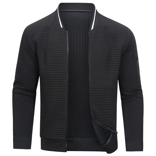 Heren Winterjack Minimalistisch Met Monochroom Rasterpatroon 6