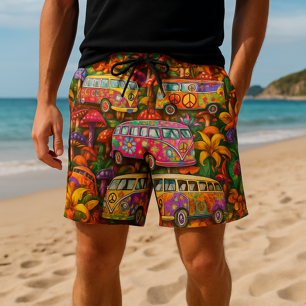Heren Zwemshort Graffiti Print 1