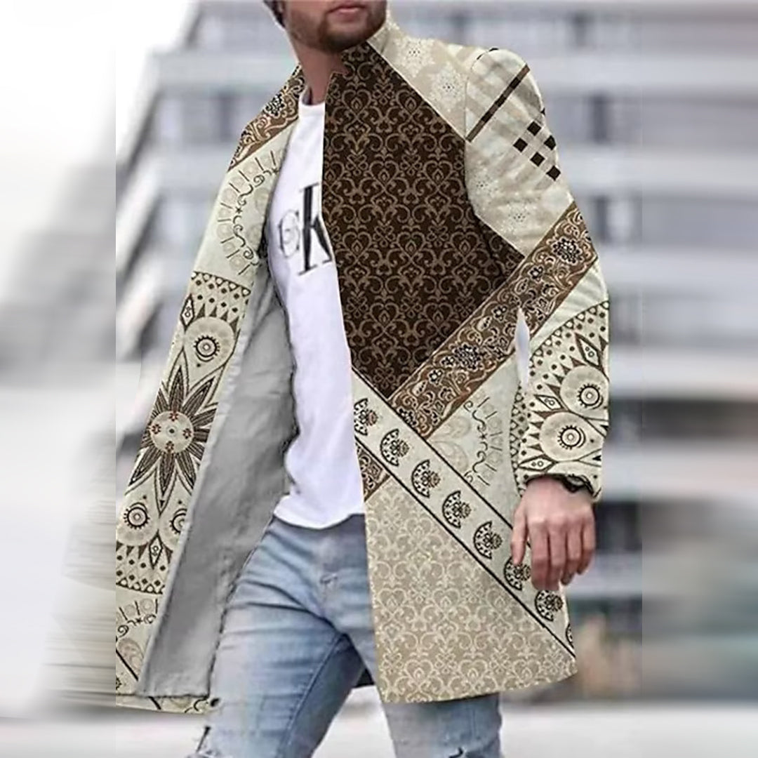Herenjas met Uniek Patroon en Modieuze Stijl 1