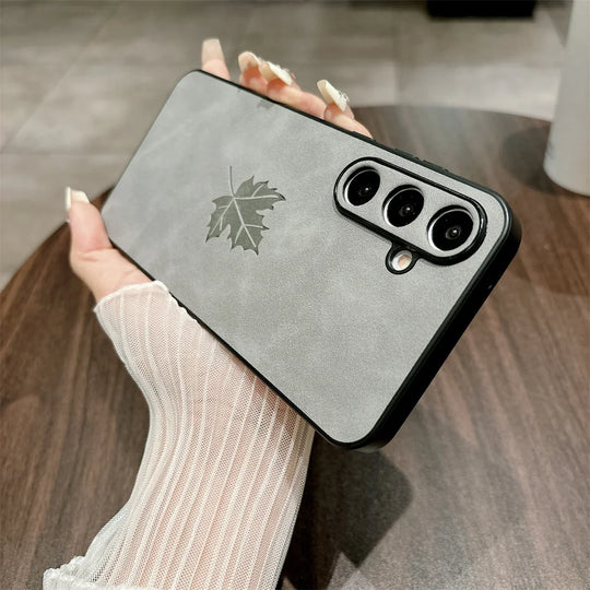 Hoes voor Samsung S24 S23 S22 S21 Plus Ultra met Esdoornbladeren 7