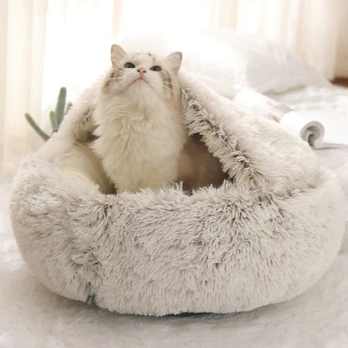 Honden- en Kattenbed Pluche Grottensfeer 1