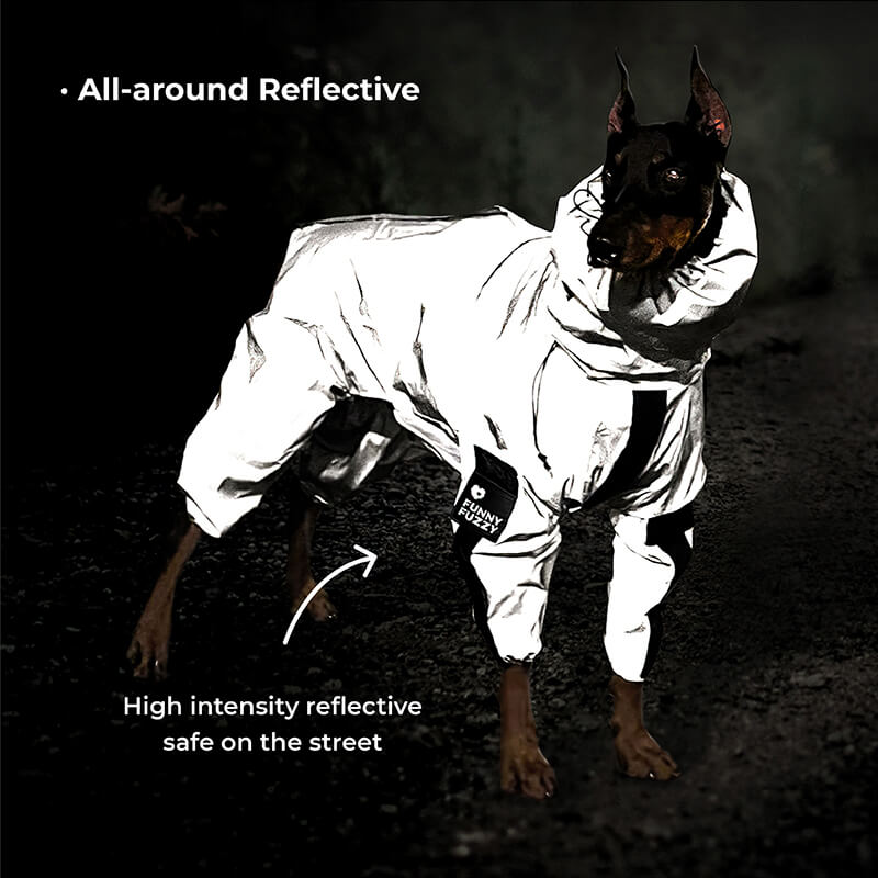 Honden Regenjas Reflecterend Waterdicht met Harnasopening 1