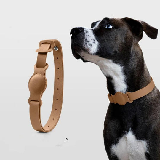 Hondenhalsband voor AirTag met Luxe Leer 4
