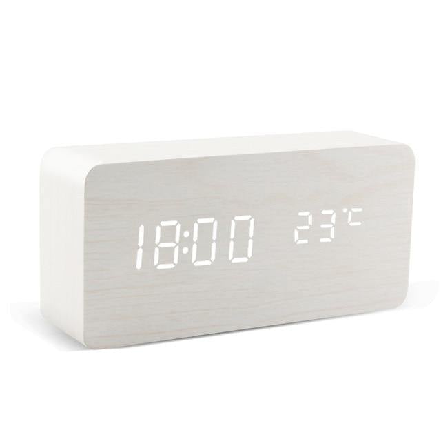 Houten Blok LED Wekker Stijlvol 10