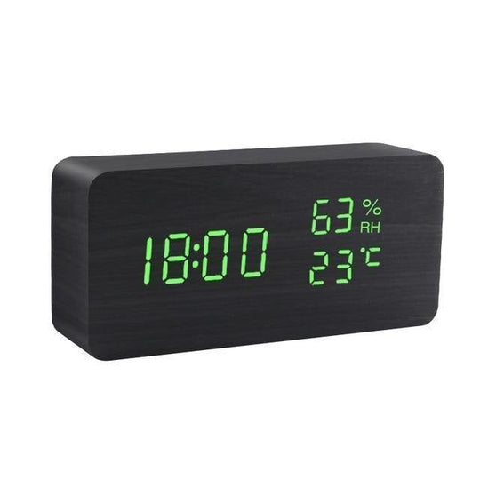 Houten Blok LED Wekker Stijlvol 13