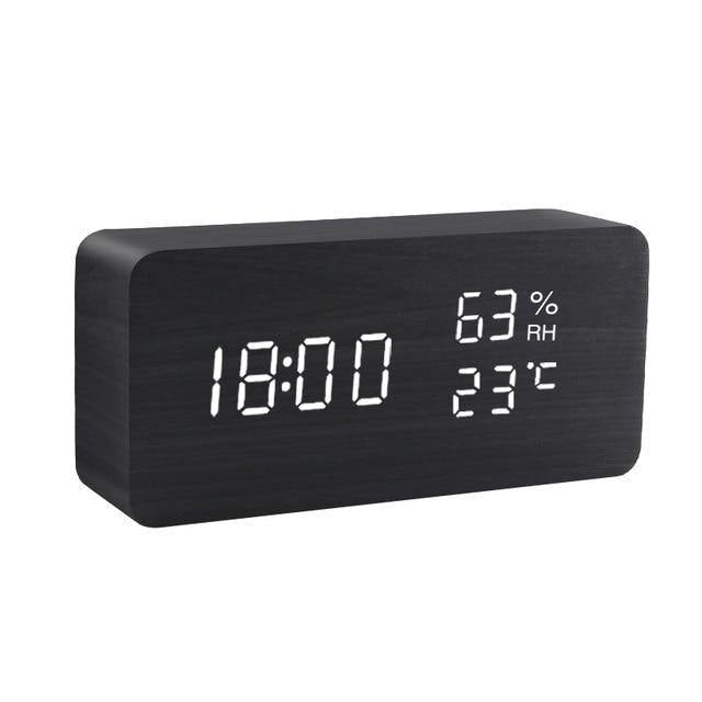 Houten Blok LED Wekker Stijlvol 14