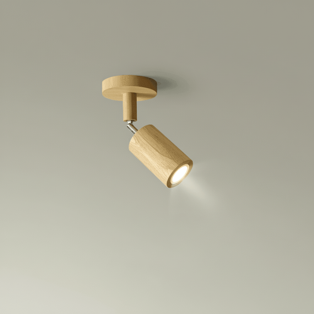 Houten LED Plafondlamp Minimalistisch Verstelbaar 2