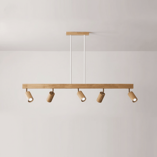 Houten LED Plafondlamp Minimalistisch Verstelbaar 9