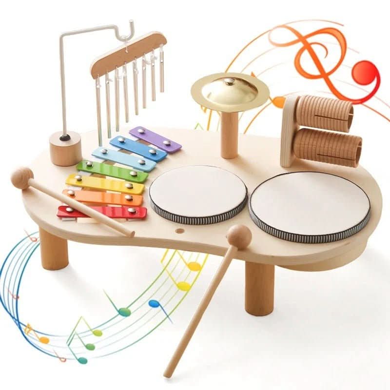 Houten Muziekspeelgoed Set voor Baby's vanaf 12 Maanden 6