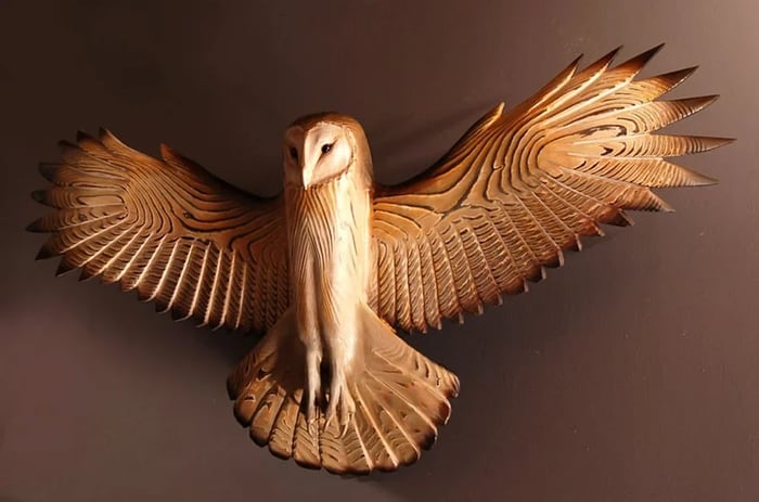 Houten Wanddecoratie Uil Majestic 1