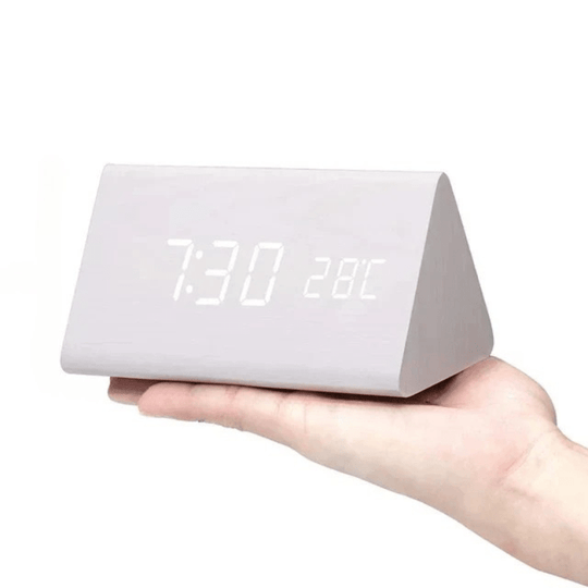 Houten Wandklok Spraakgestuurd Minimalistisch Design voor Slaapkamer en Woonkamer 9