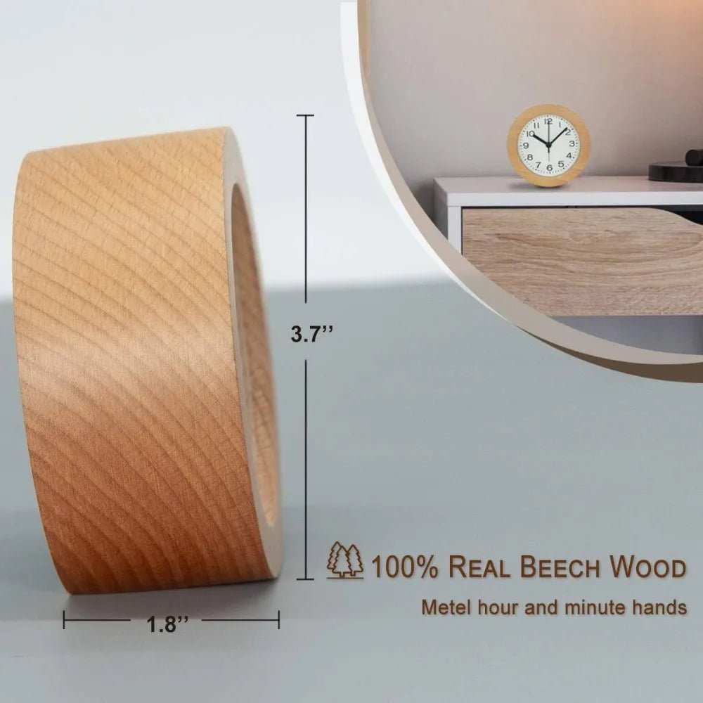 Houten Wekker Minimalistisch Design met LED Display 4