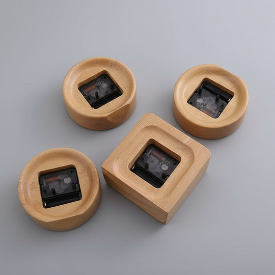 Houten Wekker Minimalistisch Design voor Slaapkamer en Kantoor 1