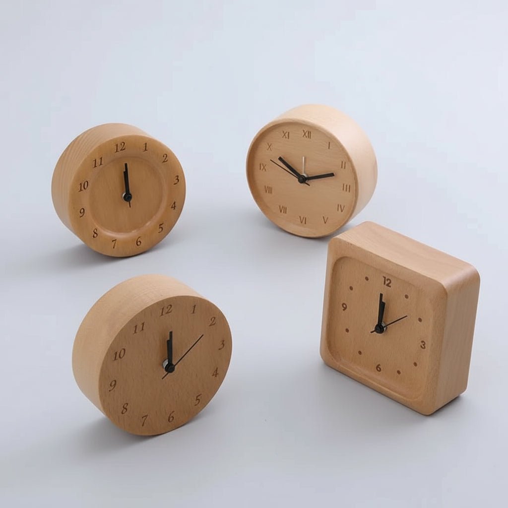 Houten Wekker Minimalistisch Design voor Slaapkamer en Kantoor 3