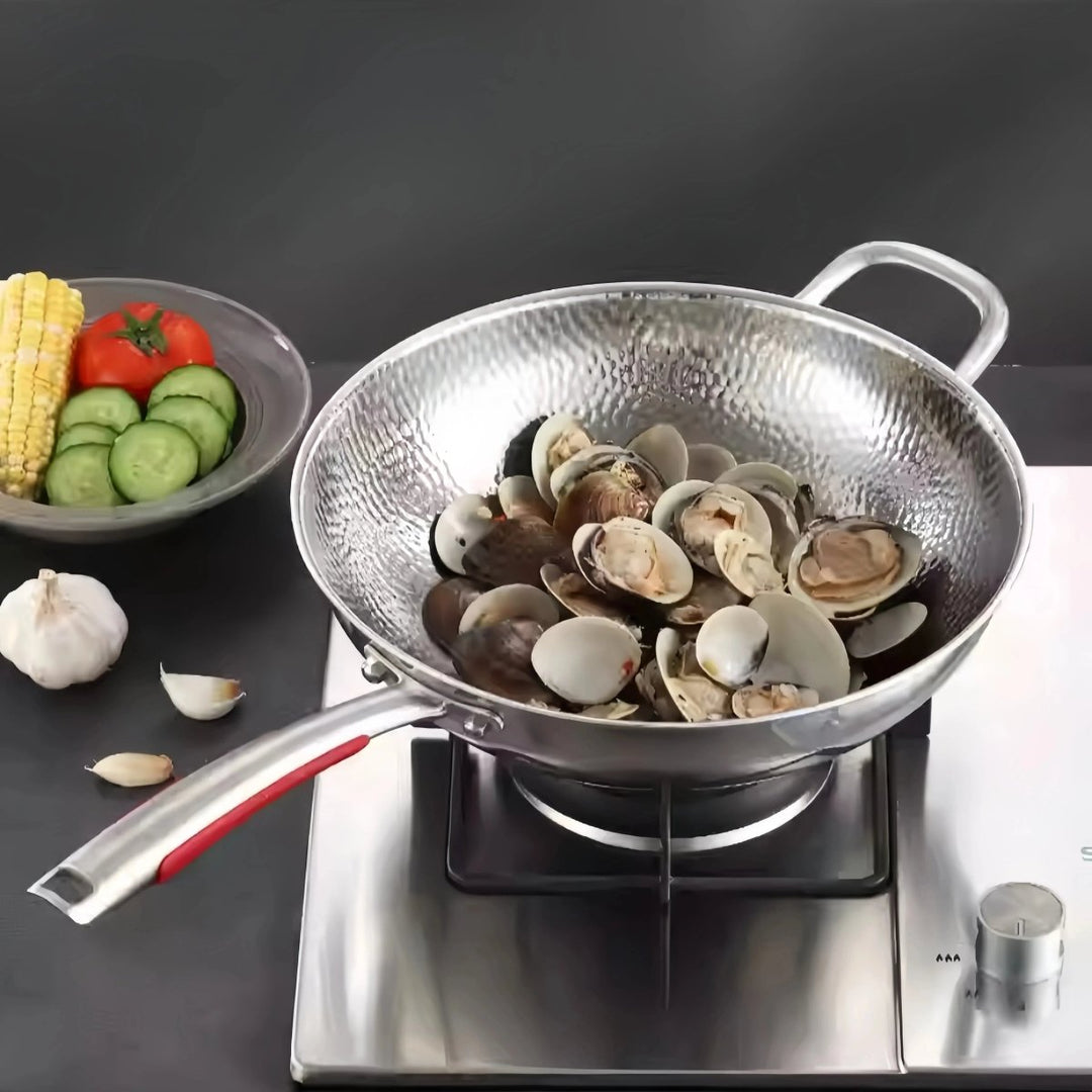 Inductie Wokpan Met Ronde Bodem Voor Optimaal Koken 0