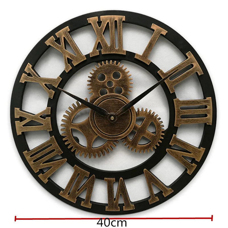 Industriële Wandklok Vintage Stijl 3