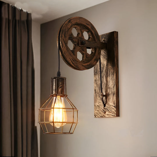 Industriële Wandlamp LED Vintage Stijl voor Binnen - Muurlamp met Robuust Ontwerp 3