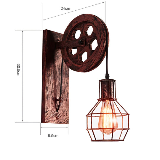 Industriële Wandlamp LED Vintage Stijl voor Binnen - Muurlamp met Robuust Ontwerp 4