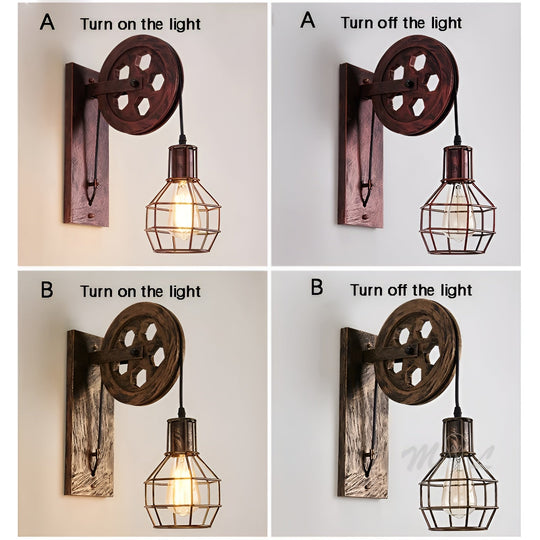 Industriële Wandlamp LED Vintage Stijl voor Binnen - Muurlamp met Robuust Ontwerp 5