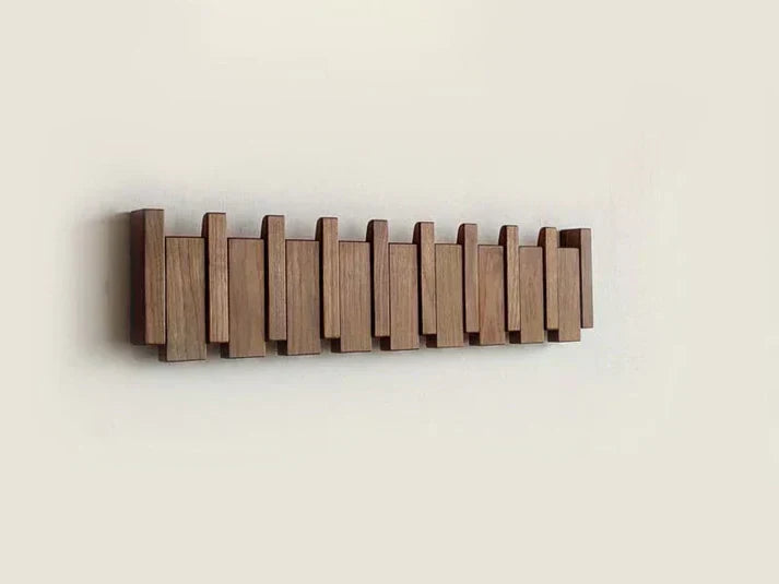 Kapstok Muur Pianovormig Ontwerp met Haken voor Jassen en Accessoires 7