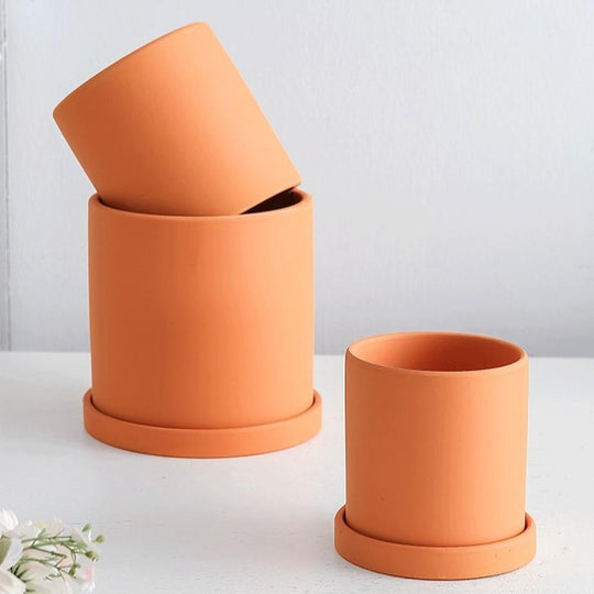 Keramische Bloempot met Schotel voor Planten 6