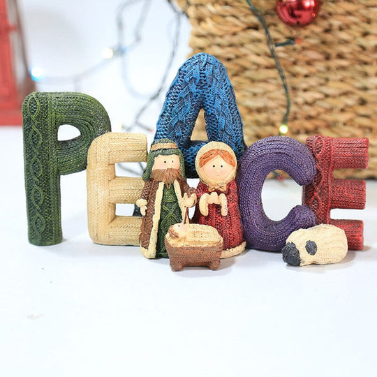 Kerstdecoratie Heilige Familie Handgemaakt Beeld 2