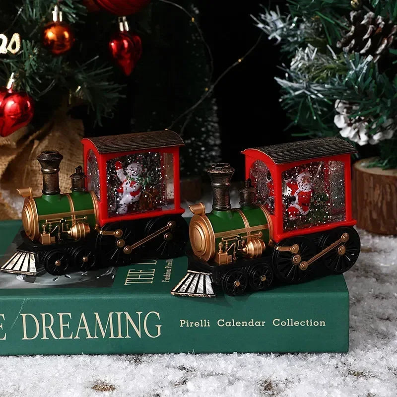 Kerstdecoratie Verlichte Trein met Sneeuweffect 5
