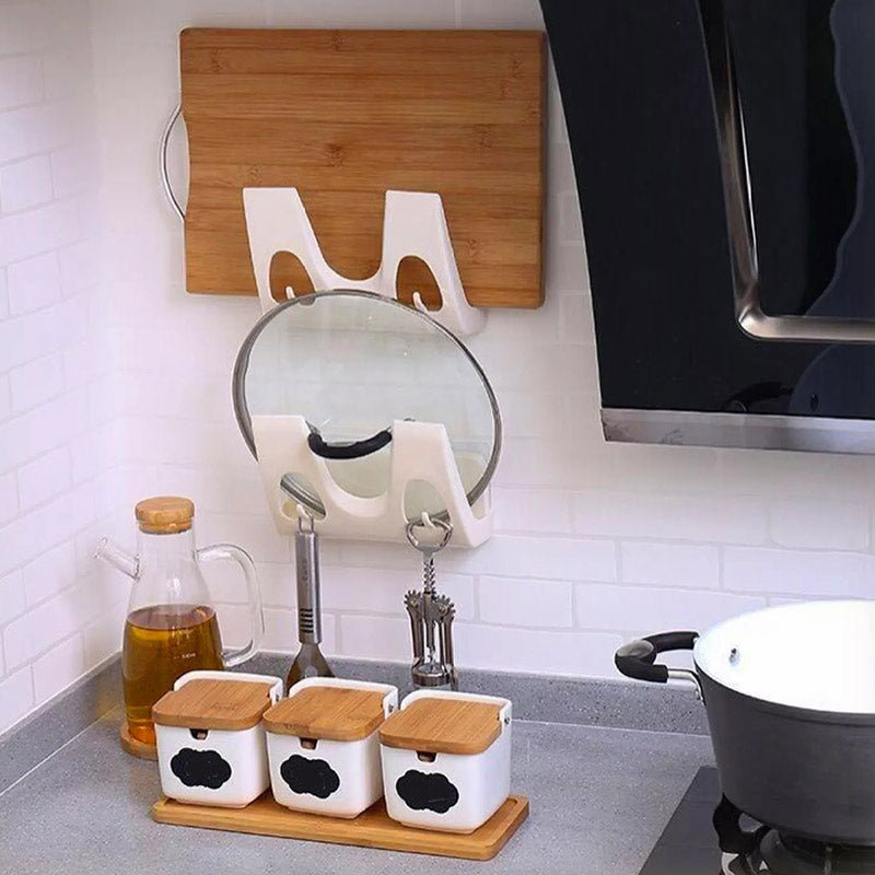 Keuken Potdekselstandaard met Dubbele Haak 2
