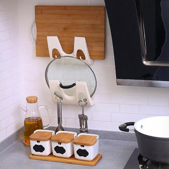 Keuken Potdekselstandaard met Dubbele Haak 2