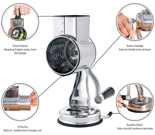 Keuken Roterende Voedselrasp en Snijmachine Multifunctioneel 3