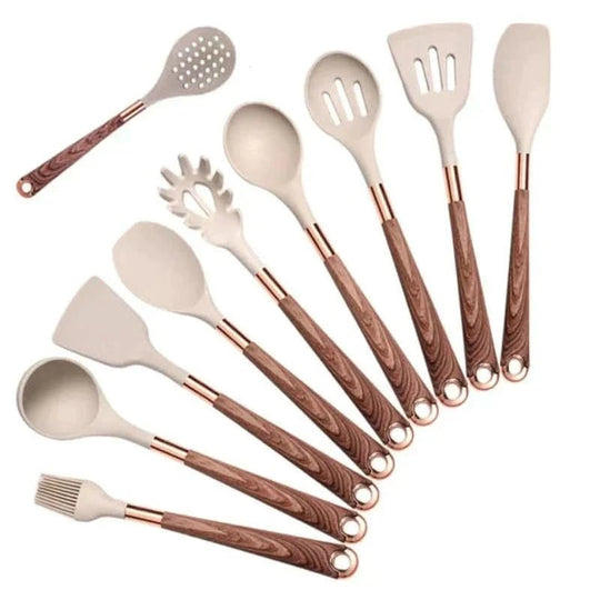 Keukenaccessoires Set van 10 Stukken met Houten Handgrepen 5