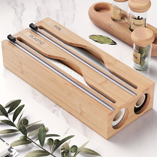 Keukenfolie Dispenser met Snijmes en Dubbele Gleuf 4