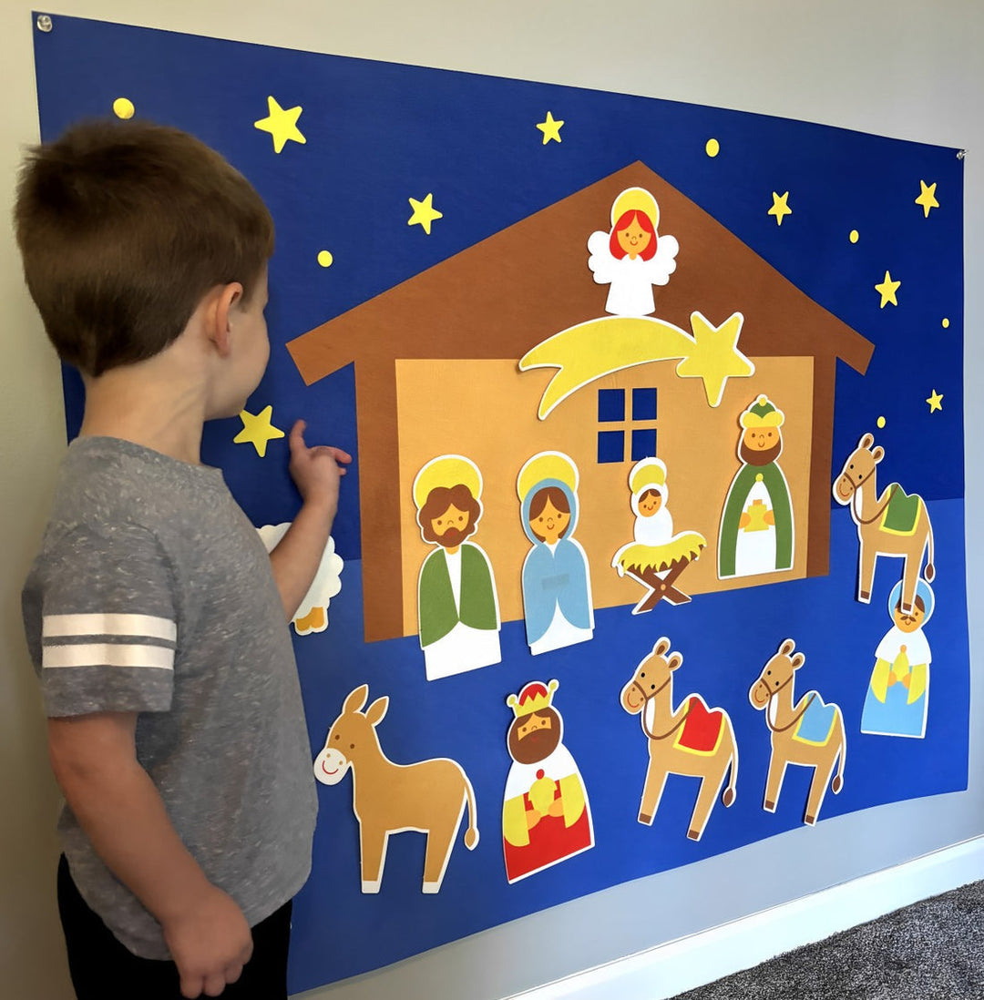 Kinder Kerststal Vilt Interactief 0