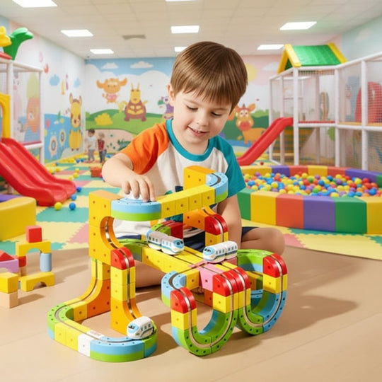 Kinderen 3D Spoorwegbouwset met Oplaadbare Locomotief 1