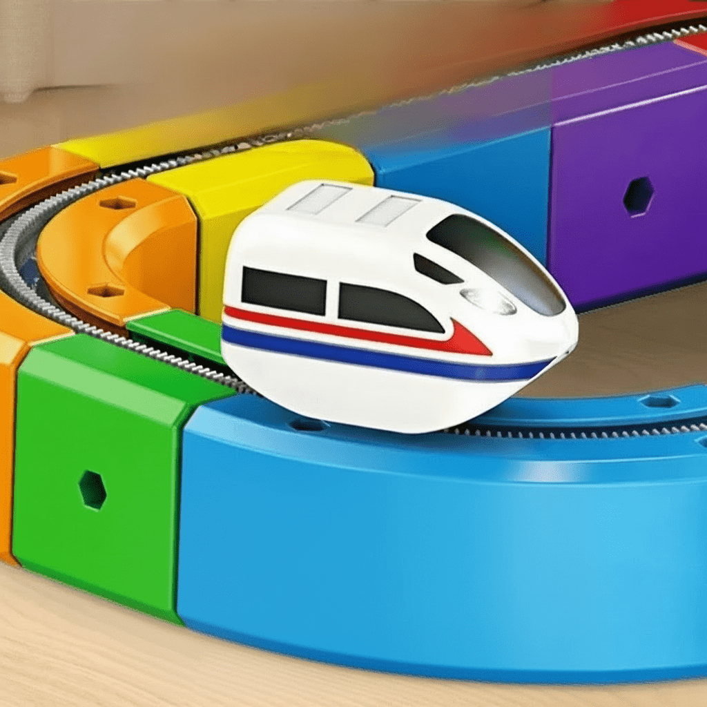 Kinderen 3D Spoorwegbouwset met Oplaadbare Locomotief 7