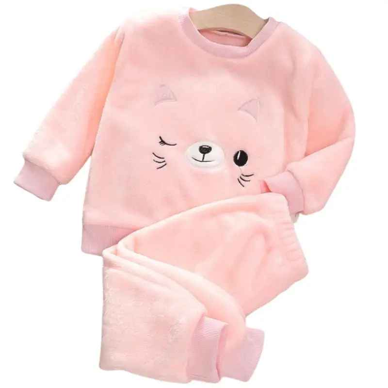 Kinderen Fleece Pyjama Set voor Winter 3