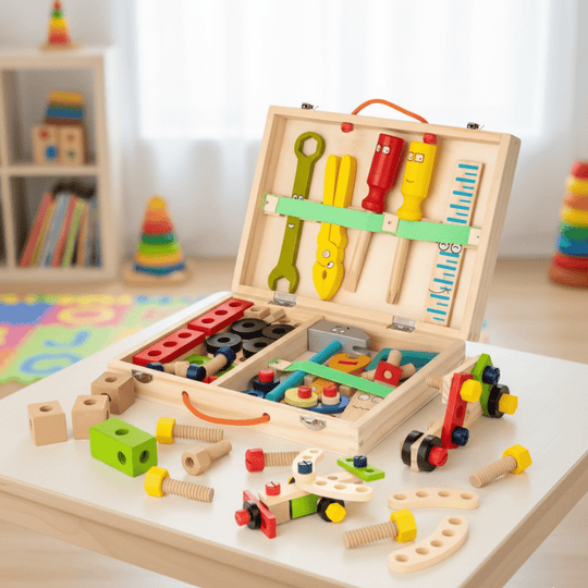 Kinderen Gereedschapskoffer Bouwvaardigheden Speelset 0