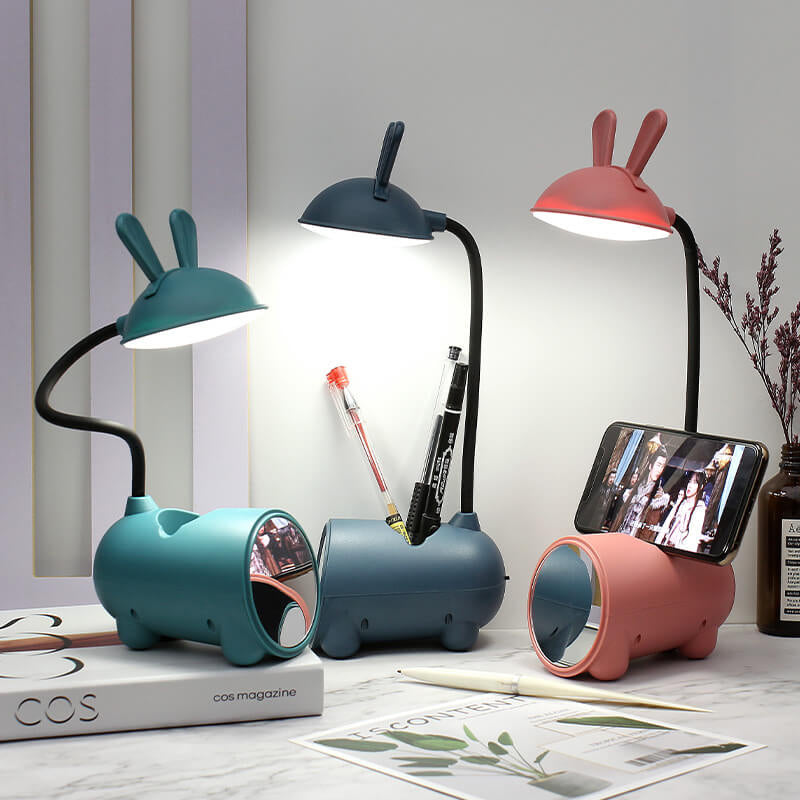 Kinderen LED Touchlamp Konijn Design met Penhouder 0