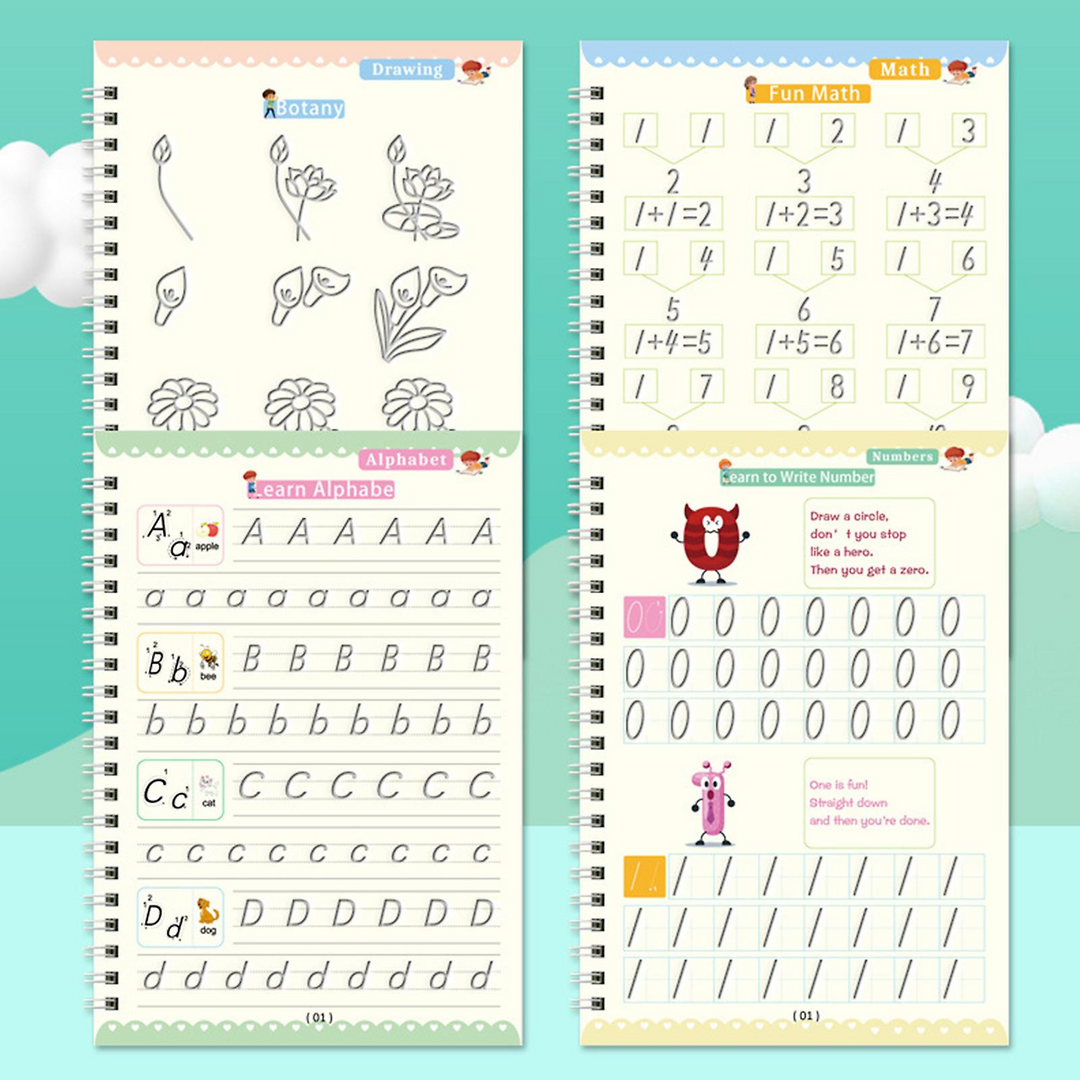Kinderen Leerwerkboeken Set van 4 voor Creatief Leren en Ontwikkelen 7