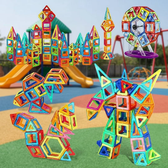 Kinderen Magnetische Bouwstenen Set Creatief Spel Geometrische Vormen 4