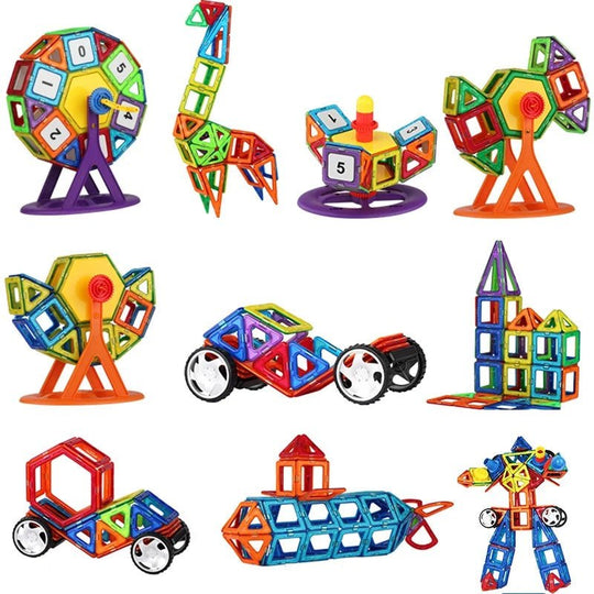 Kinderen Magnetische Bouwstenen Set Creatief Spel Geometrische Vormen 6