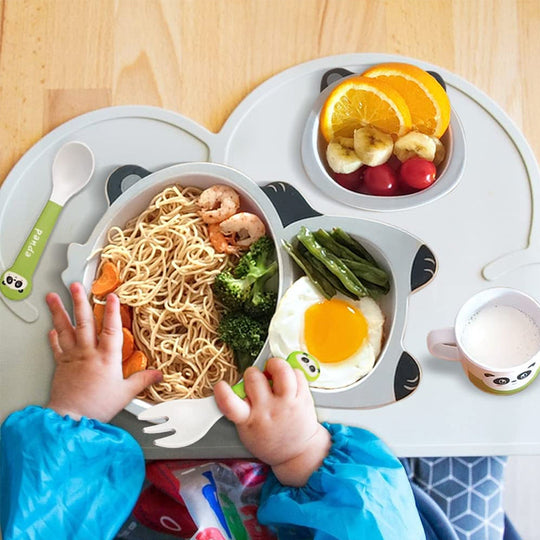 Kinderen's Bamboe Serviesset met Schattige Patronen 5