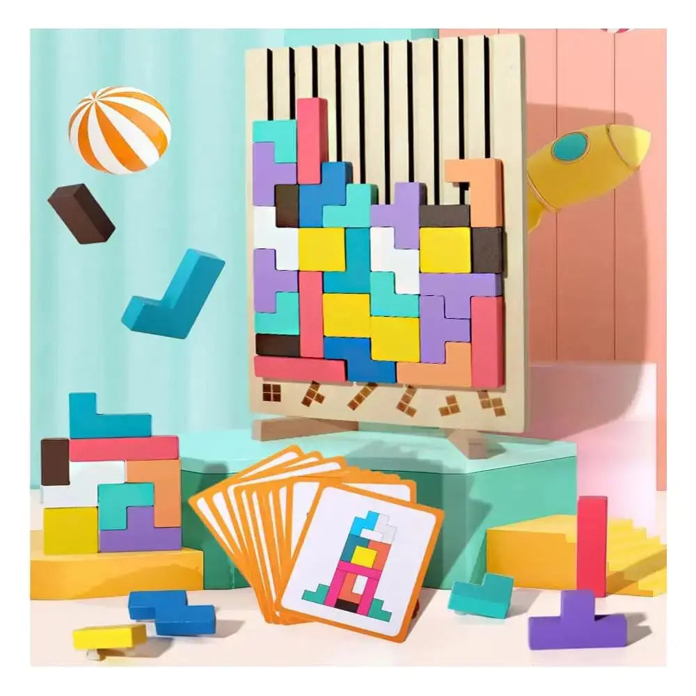 Kinderen's Houten Stapel Puzzel Spel Montessori Inspiratie 6