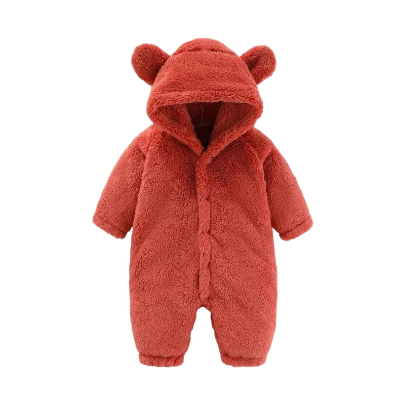 Kinderen's Teddy Jumpsuit met Oren 0