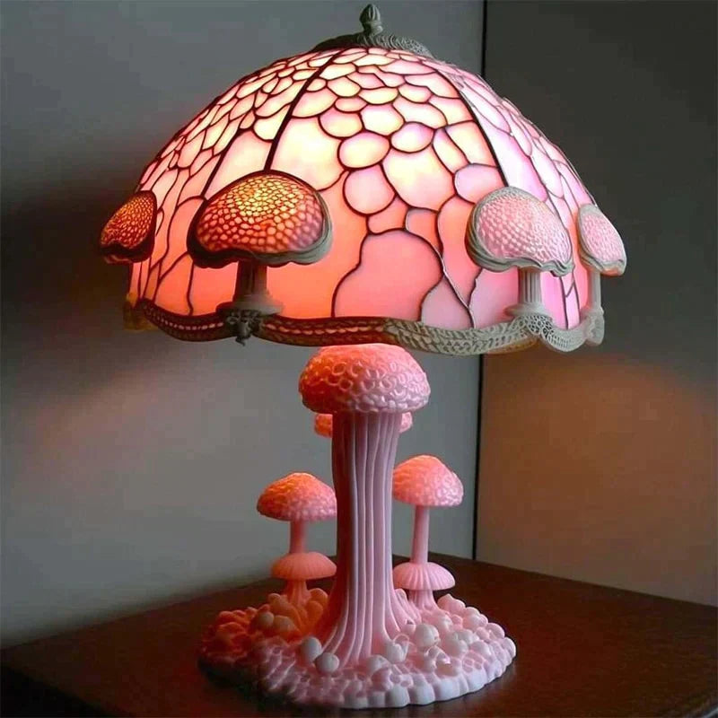 Kindertafellamp Retro Glas-in-lood Ontwerp voor Betoverende Sfeer 5